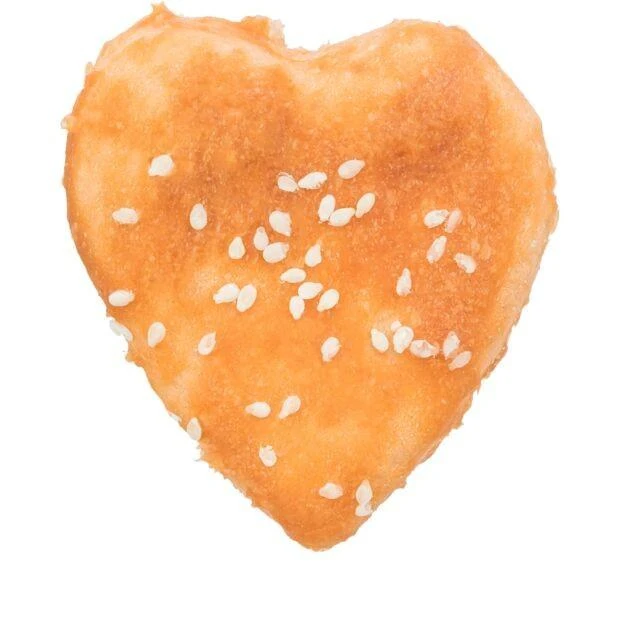 TRIXIE Denta Fun Chicken Love, širdelės, apsuktos vištiena, be pakuotės, 6 cm, 25 g