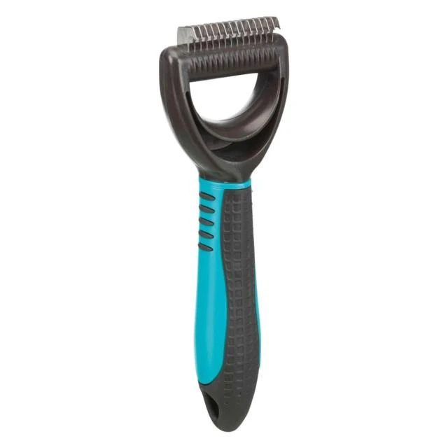 TRIXIE Fur detangler, Grėblys susivėlusiam kailiui, plastm.-metal., 6x18 cm