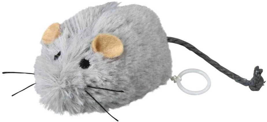 TRIXIE Prisukama pelė, pliušas, su katžole 8cm
