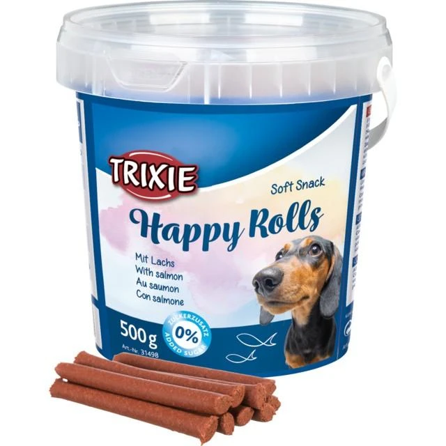 TRIXIE skanėstai šunims, minkštas užkandis Happy Rolls 500g