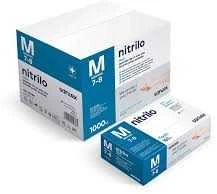 Mėlynos nitrilinės pirštinės SANTEX AQL 1,5, 100 vnt., 4,5 g - L