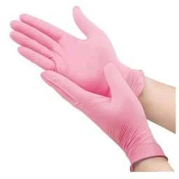 Rausvos nitrilinės pirštinės SANTEX Nitriflex Rose 100 vnt., 3,5 g - M
