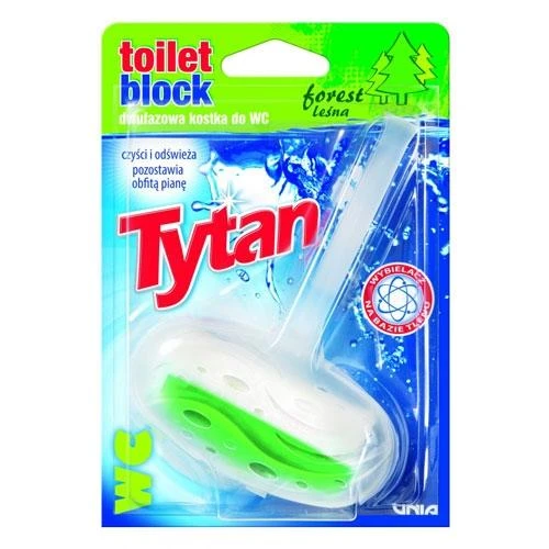 Tytan 4in1 pakabinamas klozeto valiklis-gaiviklis Žalias Vanduo 2x40g
