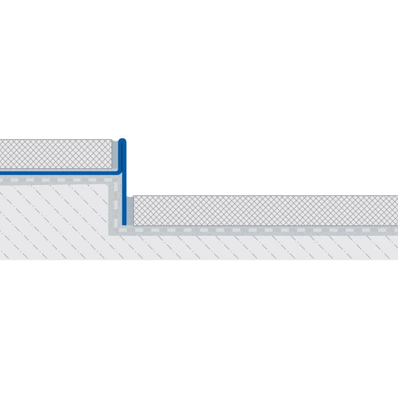 Vogi juodas dušo profilis nuolydžiui formuoti, dešininis 120cm
