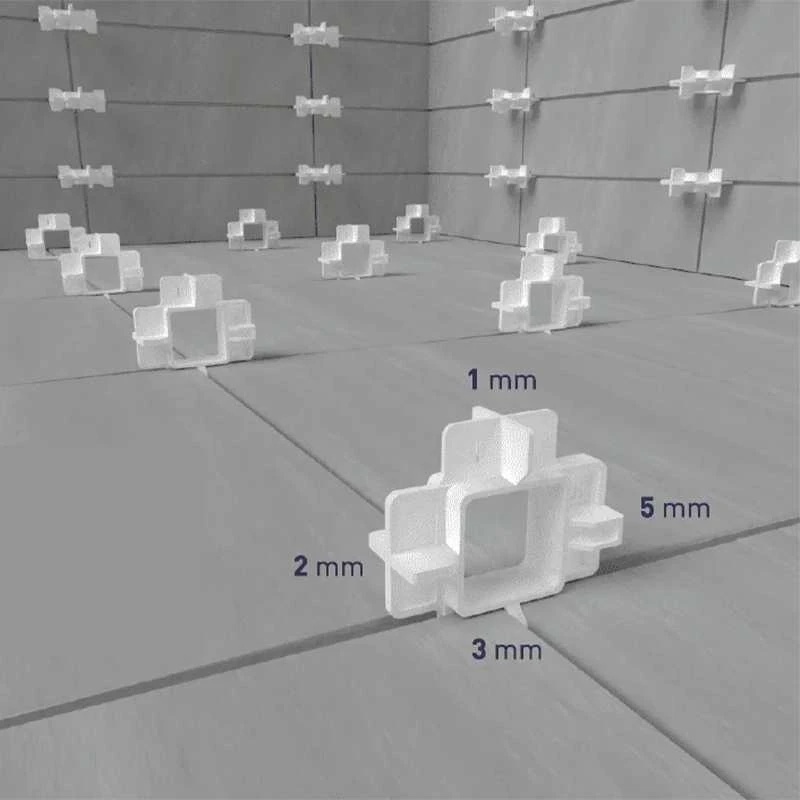 Kryžiukai plytelių tarpams, daugkartiniai, 1,2,3,5 mm (40 vnt.)