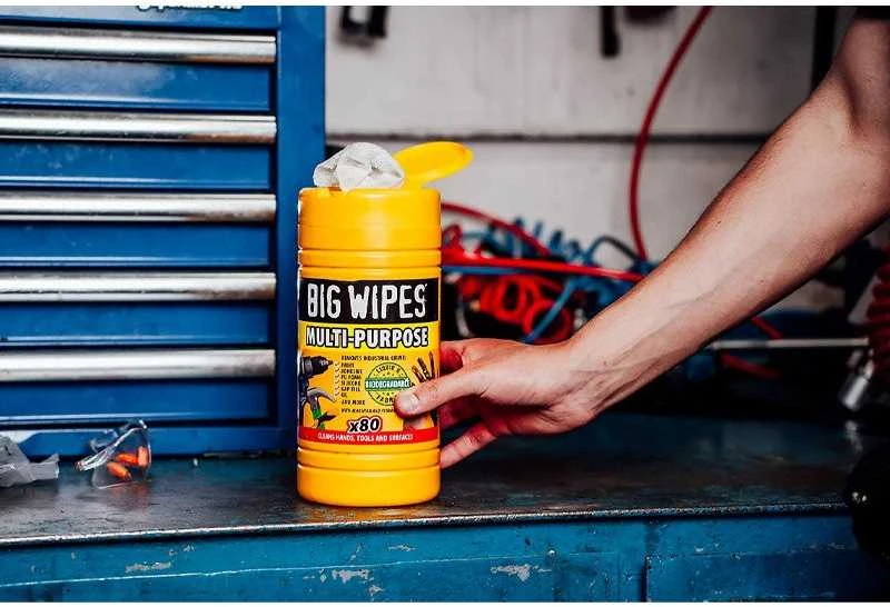 Valymo servetėlės BIG WIPES HEAVY DUTY, 80 vnt.