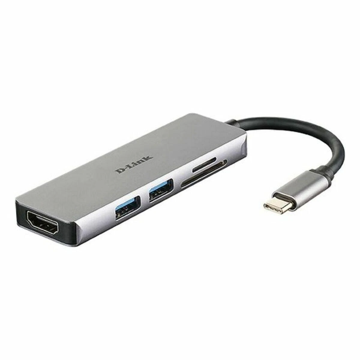D-Link DUB-M530 knyginių kompiuterių dokas / jungčių replikatorius Vielinis USB 3.2 Gen 1 (3.1 Gen 1) Type-C Aliuminis, Juoda