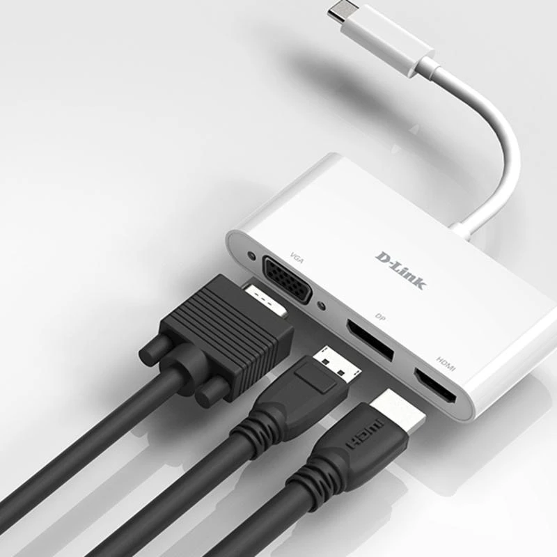 D-Link DUB-V310 knyginių kompiuterių dokas / jungčių replikatorius Vielinis USB 3.2 Gen 1 (3.1 Gen 1) Type-C Balta