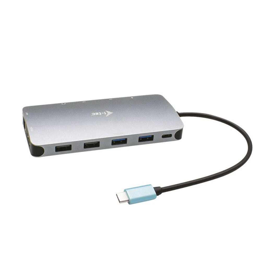 I-TEC USB-C metalinis nano dokas 2xDP 1xHDMI 1xGLAN 1xgarsas / mikrofonas 2xUSB 3.1 2xUSB 2.0 1xUSB-C duomenys 1xUSB-C 100W PD