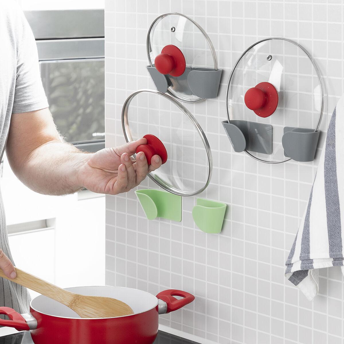 InnovaGoods Rinkinys 3 lipnūs virtuvės dangčių laikikliai Smarack InnovaGoods