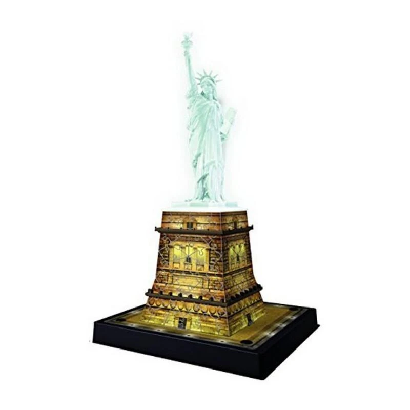 3D galvosūkis Laisvės statula su šviesomis - RAVENSBURGER dėlionė