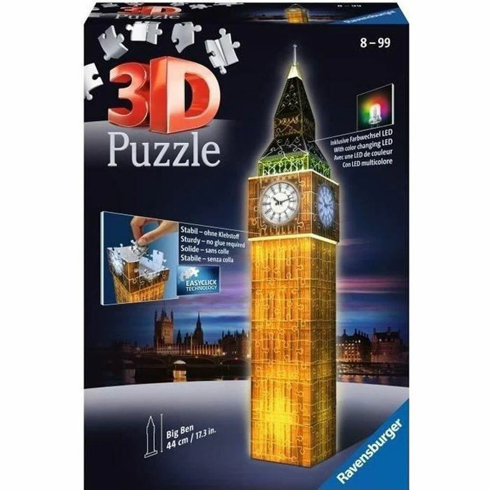 Ravensburger "3D" Dėlionė 216 vnt. - Vestminsterio laikrodžio bokštas (Big Ben)