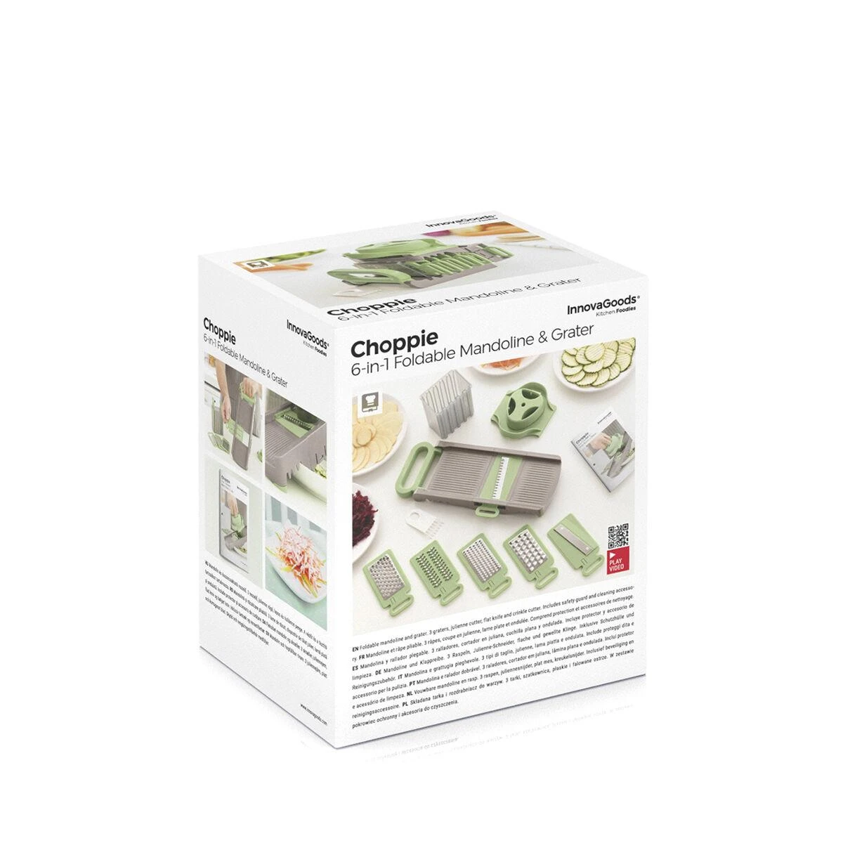 InnovaGoods MANDOLINĖ DARŽOVIŲ TARKAVIMO FORMELĖ 6IN1