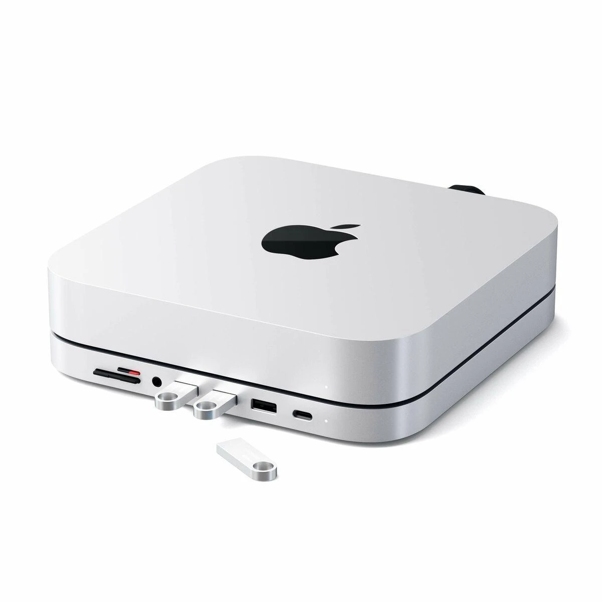 Satechi Aliuminio do Mac Mini USB-C (USB-C, 3x USB-A, czytnik kart micro/SD, lizdo prievadas) (sidabrinė)