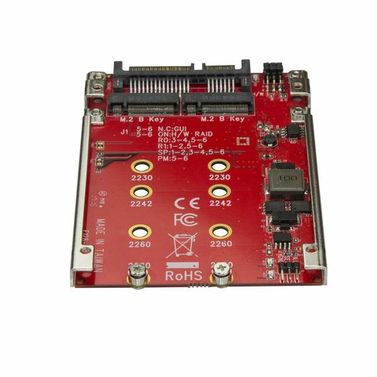 „StarTech“ 2,5 colio SATA korpusas – 2x M.2 SATA RAID (S322M225R)