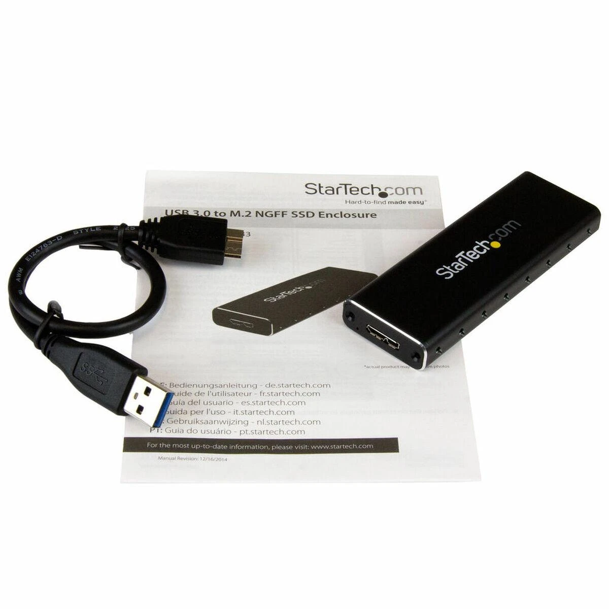 StarTech M.2 SATA SSD laikiklis – USB 3.0 (SM2NGFFMBU33)