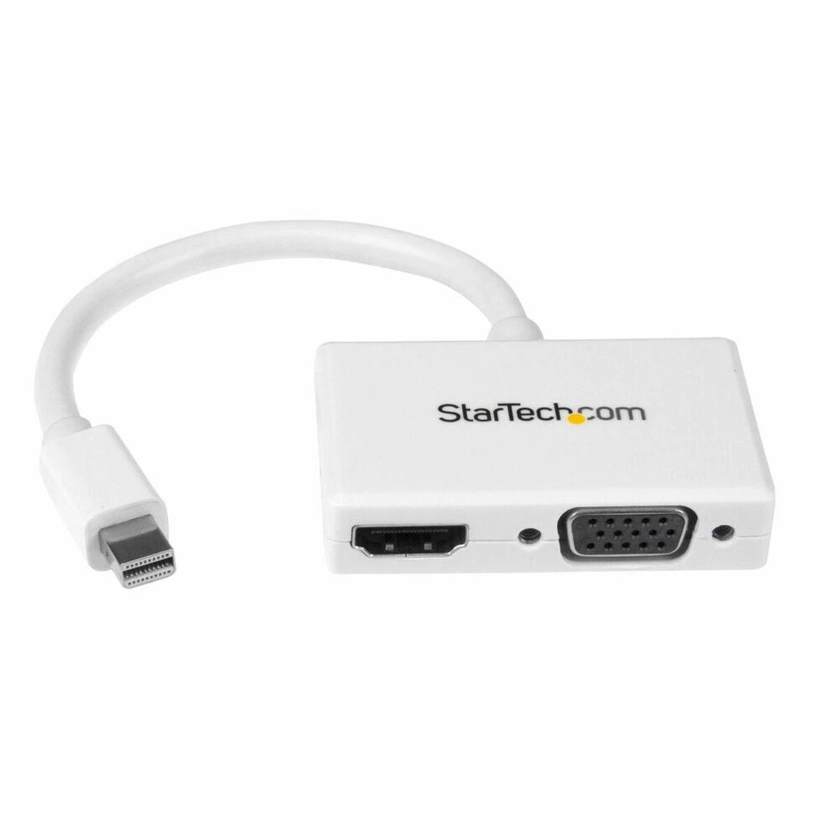 Adapteris AV StarTech DisplayPort Mini - HDMI - D-Sub (VGA) balta (MDP2HDVGAW)
