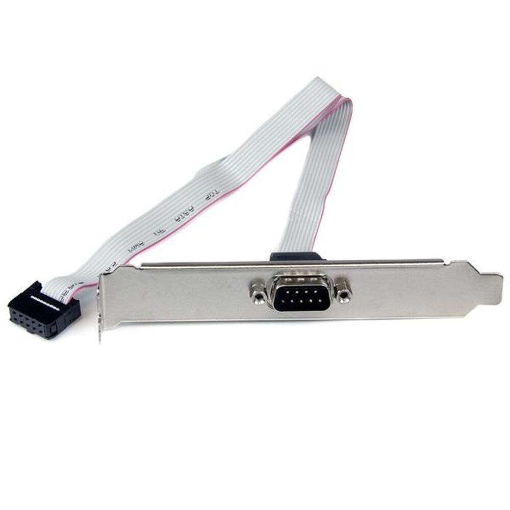 StarTech.com 16 colių (40 cm) 9 kontaktų nuoseklusis kištukas su 10 kontaktų pagrindinės plokštės jungties lizdo plokšte, IDC, nuoseklusis, RS-232, pilkas, CE, REACH, 121 mm