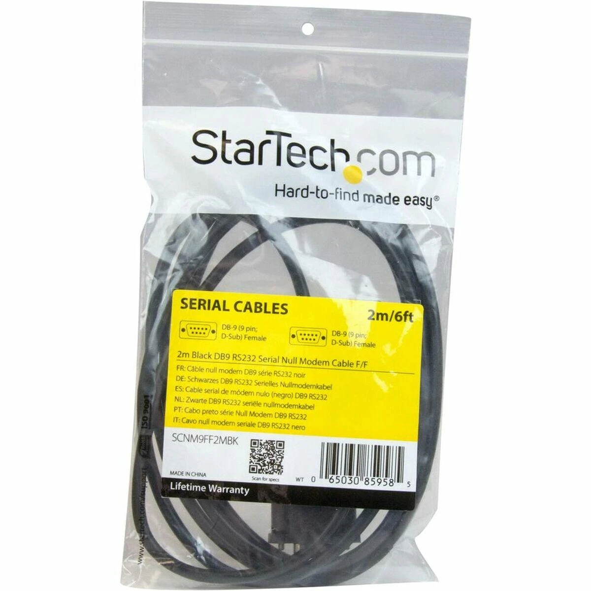 StarTech 2m DB9 RS232 laidas pakuotėje