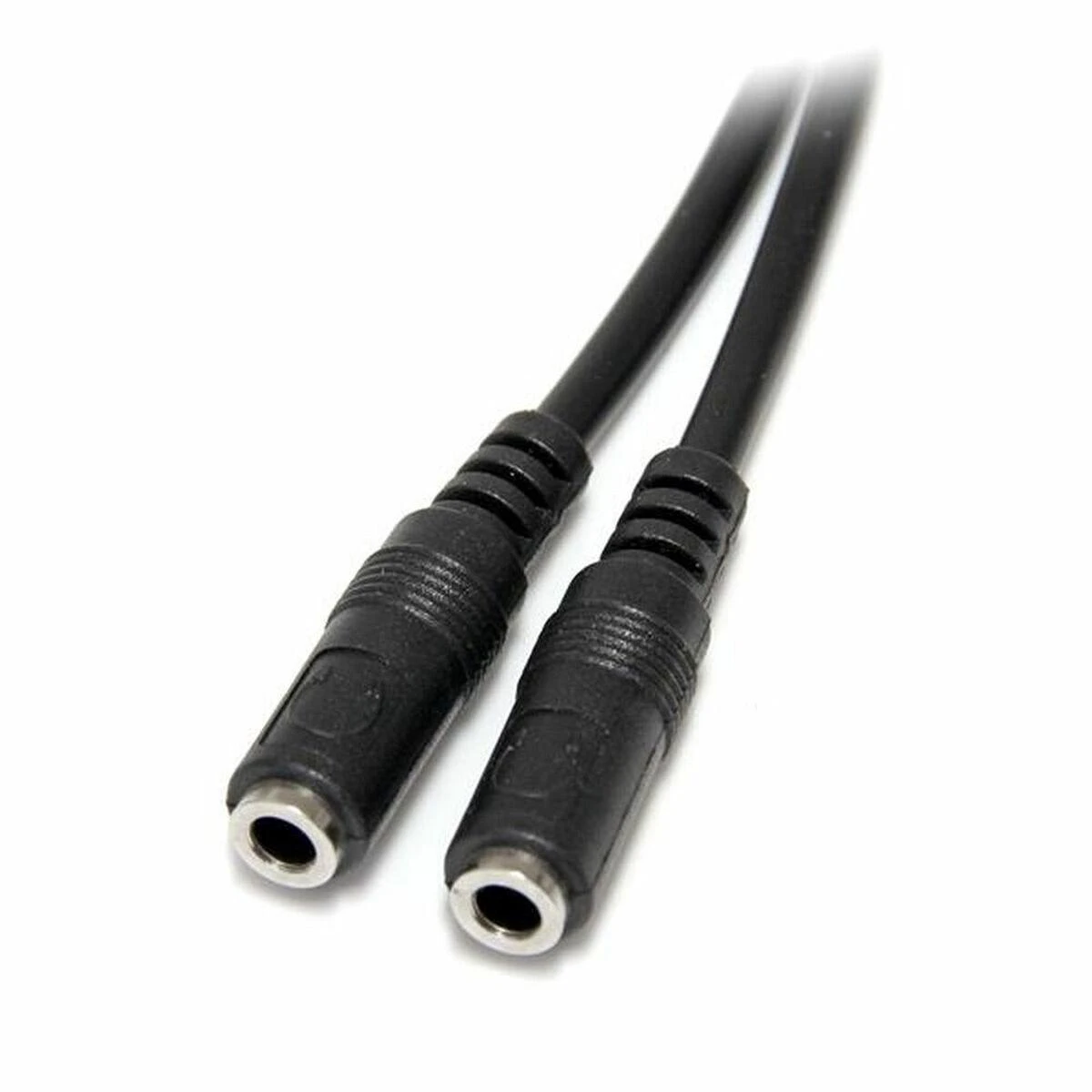 Kabelis StarTech Jack 3.5mm - Jack 3.5mm x2 0.15m juoda (MUY1MFFS)