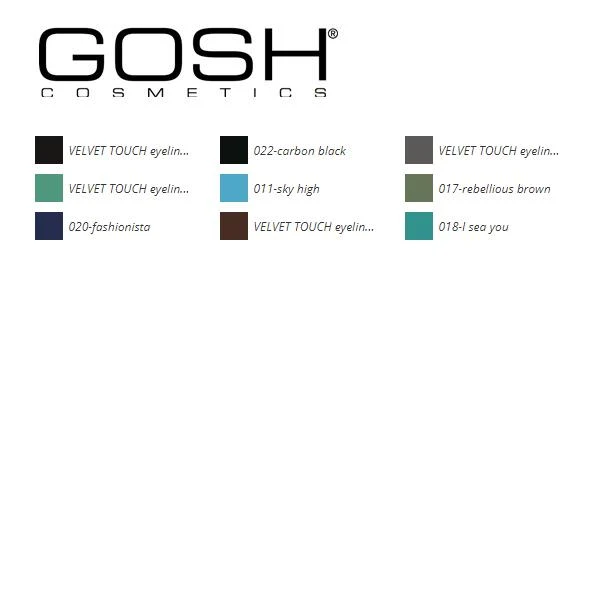 "Gosh Velvet Touch" vandeniui atsparus akių pieštukas 018 I Sea You