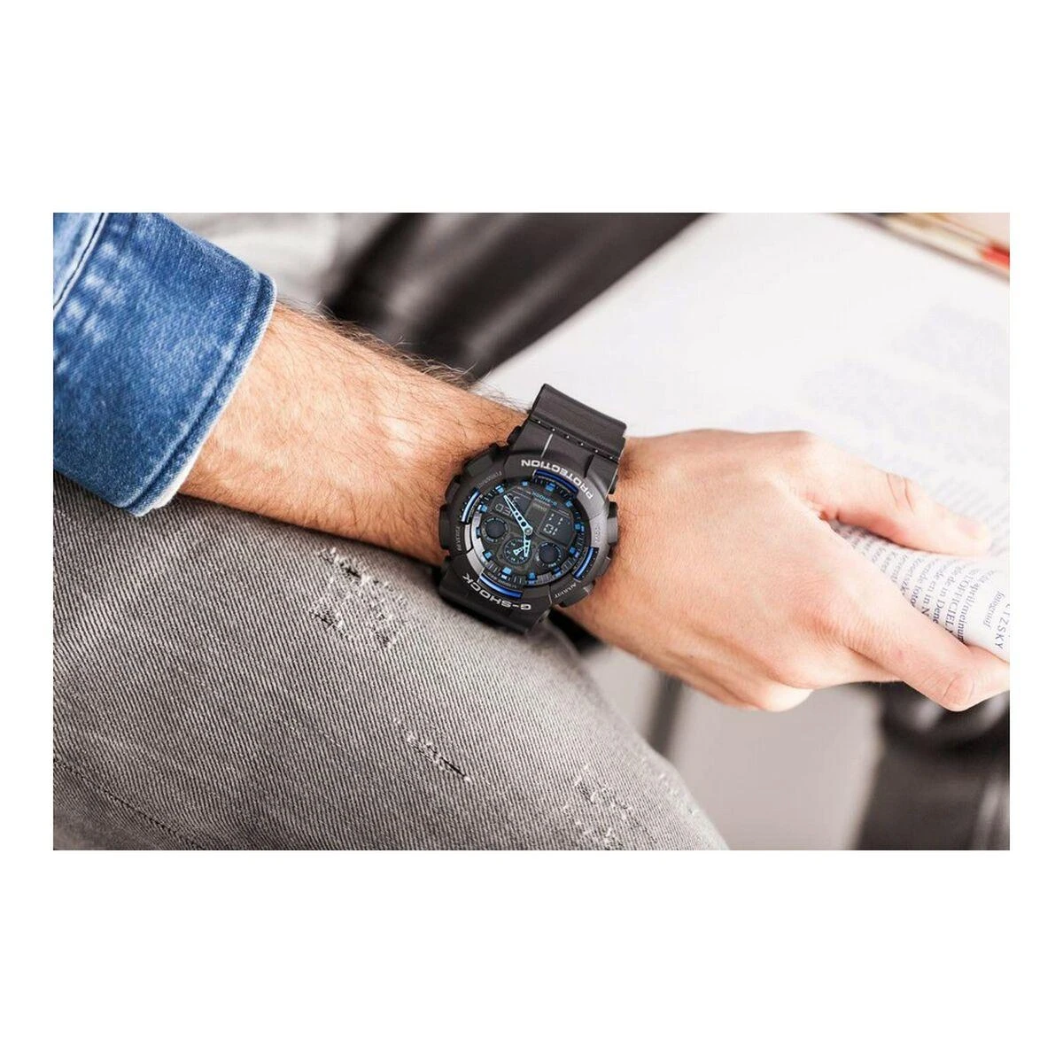 VYRIŠKAS LAIKRODIS CASIO G-SHOCK GA-100-1A2ER (zd135b)