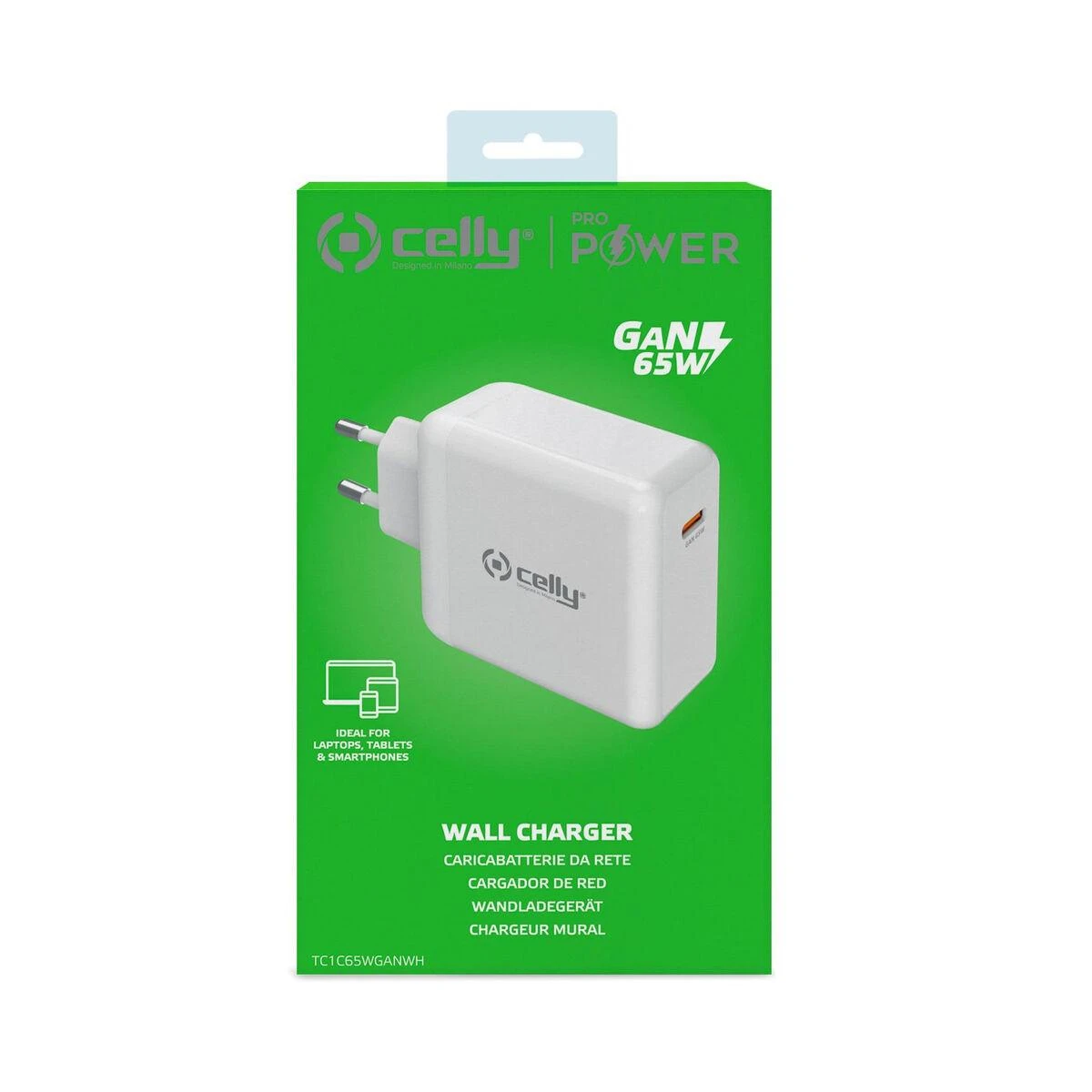 Celly TC 1 USB-C 65W GAN WH