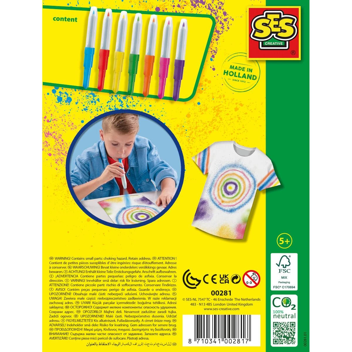 Amatų žaidimas SES Creative Blow Airbrush Textile