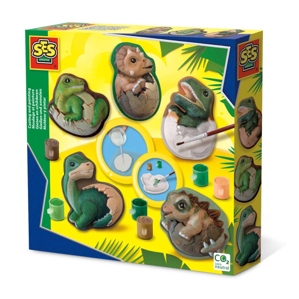 Ses Creative SES Gipso liejiniai + dažai Dino kiaušiniai 01411 14117