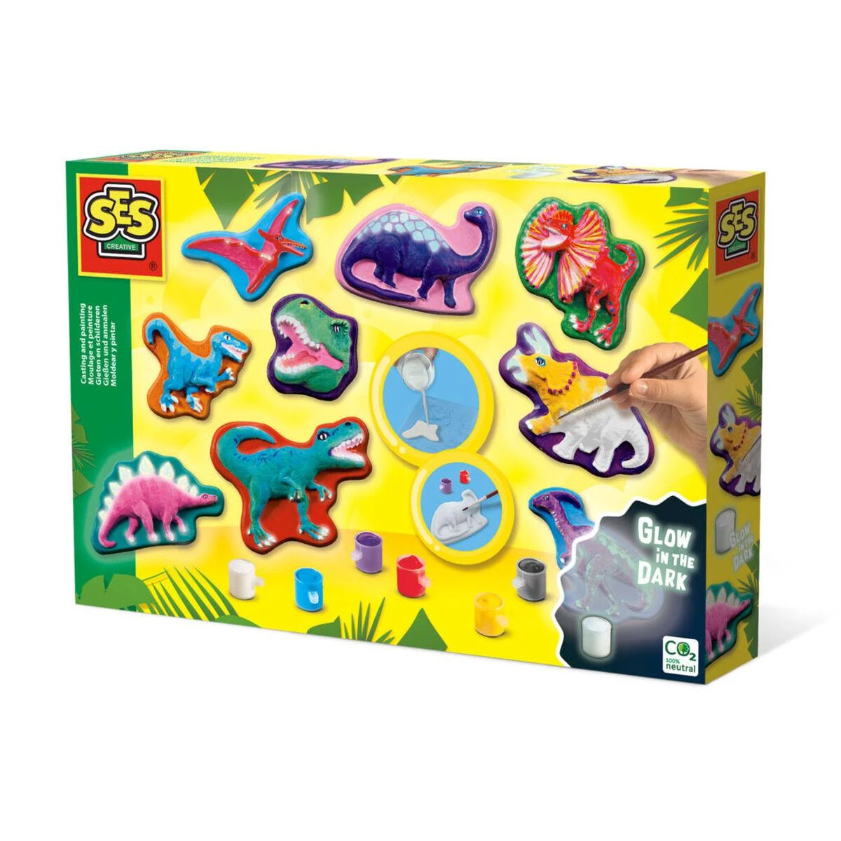 Ses Creative SES Gipso liejiniai su dinozaurų dažais 01292 12922