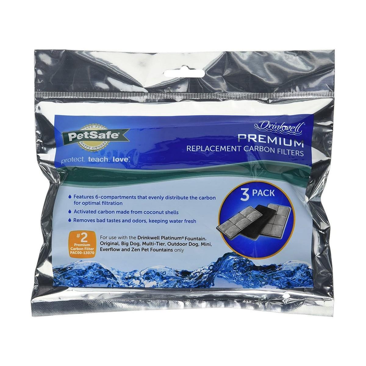 Petsafe Drinkwell Premium Replacement Charcoal Filters anglies filtrai Drinkwell girdykloms 3vnt