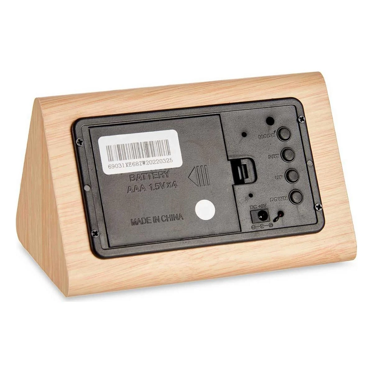 Gift Decor Skaitmeninis Laikrodis Stacjonarny Ruda PVC Drewno MDF (11,7 x 7,5 x 8 cm)