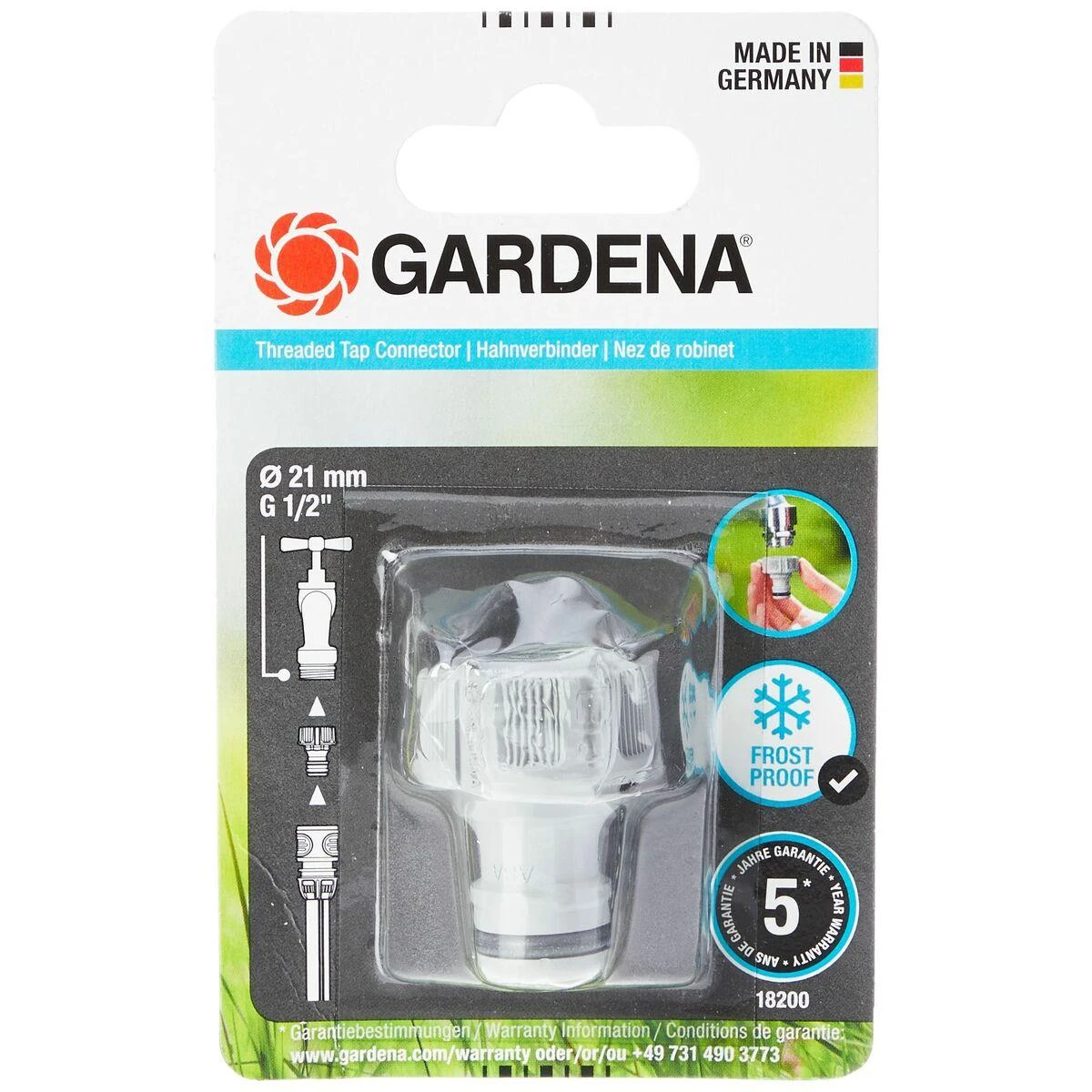 Vamzdžių jungtis GARDENA Krano jungtis 21mm