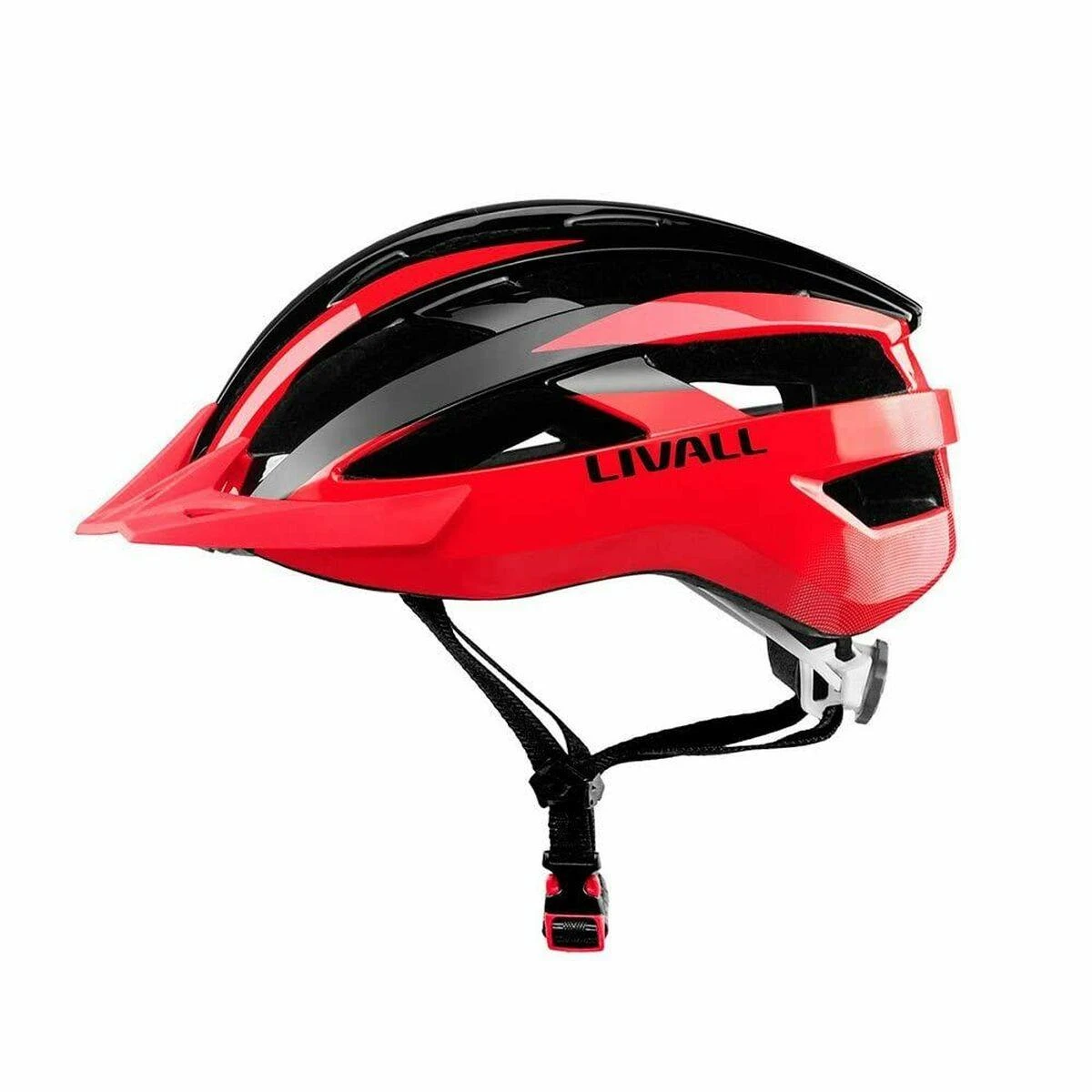 Livall Dviratininko šalmas MTB Bluetooth 54-58cm LED/SOS/Intercom raudona