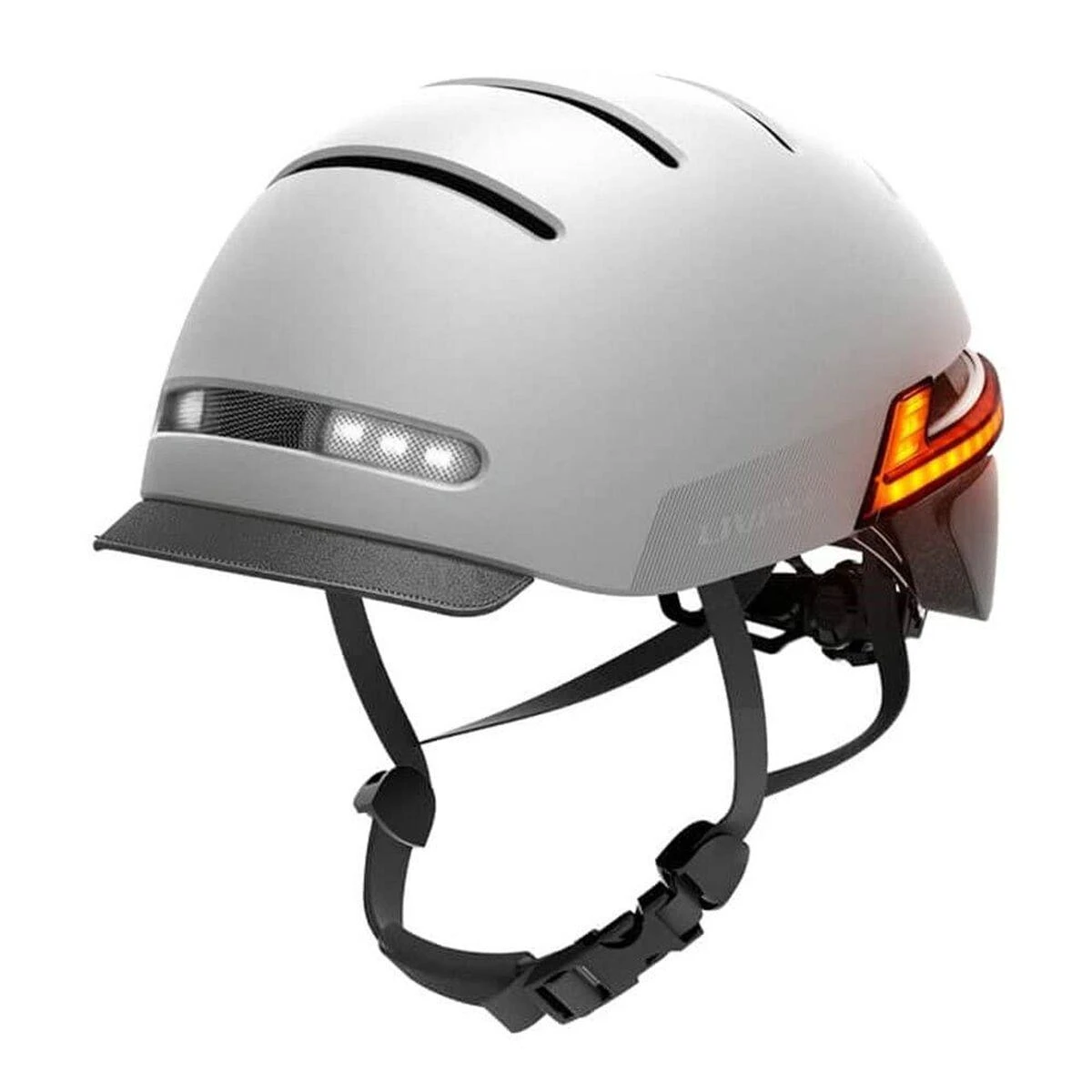 Livall Kask miejski Bluetooth 57-61cm LED/SOS/Intercom pilka