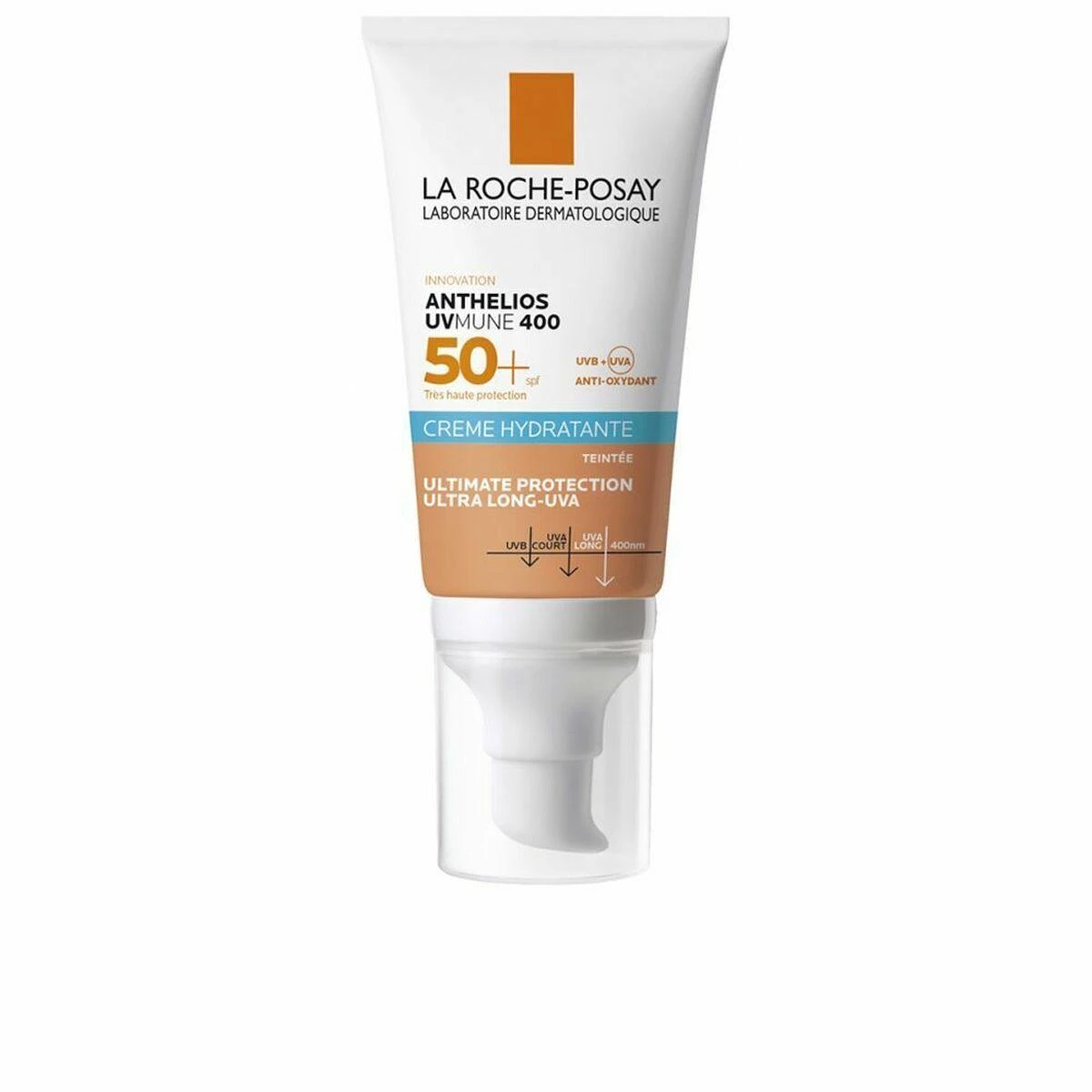 La Roche-Posay Anthelios UVMune 400 Hydrating Kreminis SPF 50+ apsauginis kremas nuo saulės jautriai veido odai, 50 ml