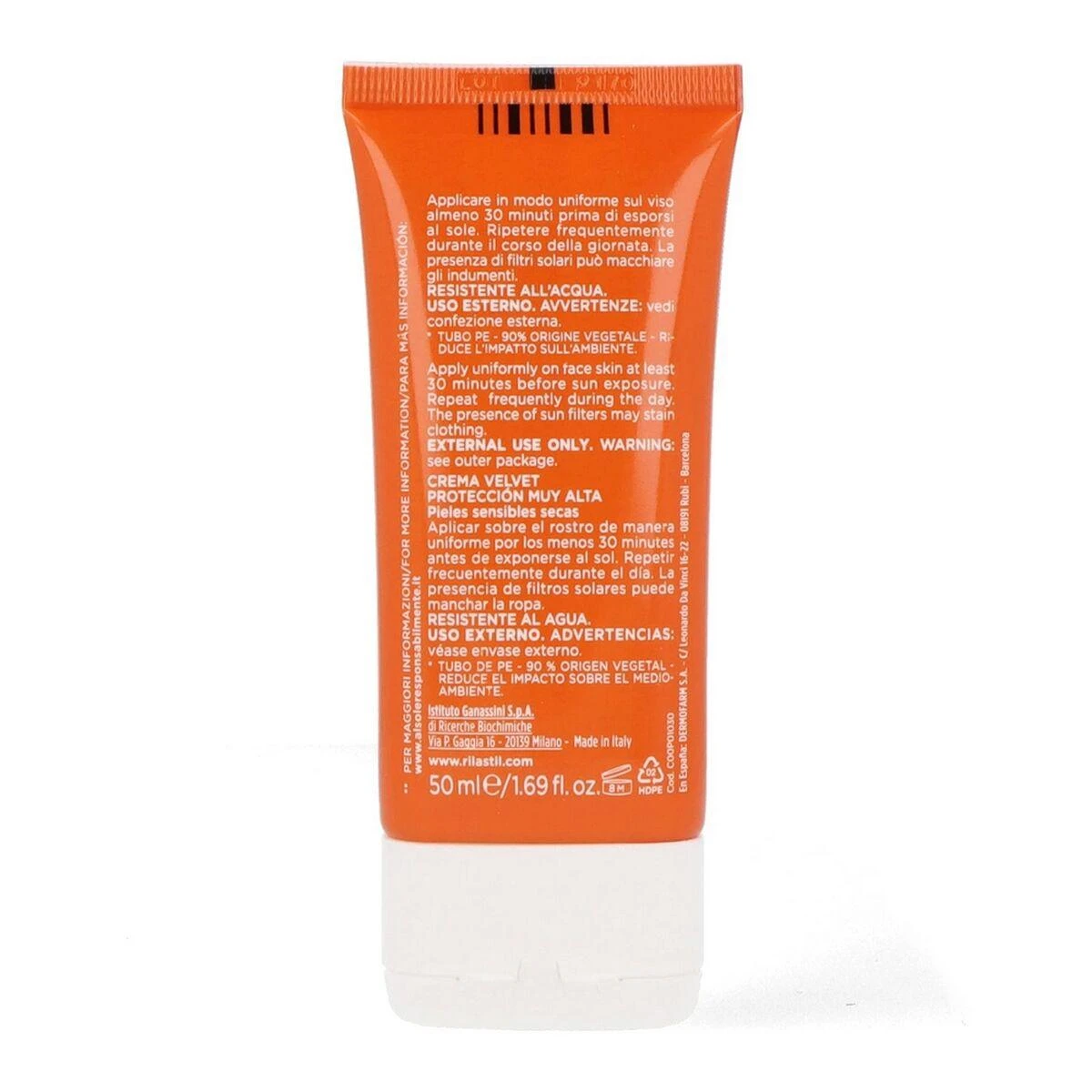 Apsauginis kremas nuo saulės Rilastil Sun System Velvet Kreminis Spf50+ 50ml