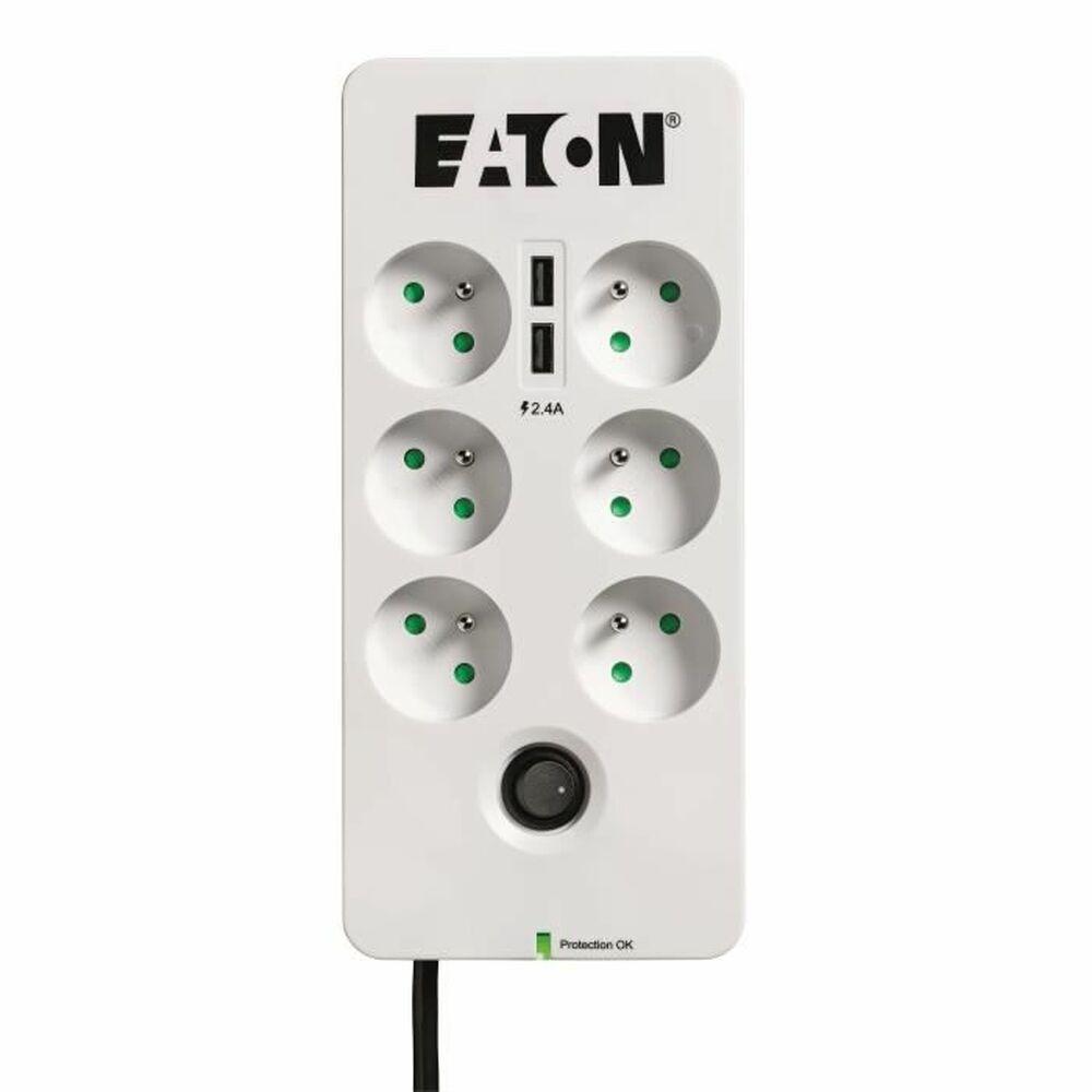 Eaton PB6TUF viršįtampių ribotuvas 6 AC išvestis(ys / čių) 220-250 V Juoda, Balta