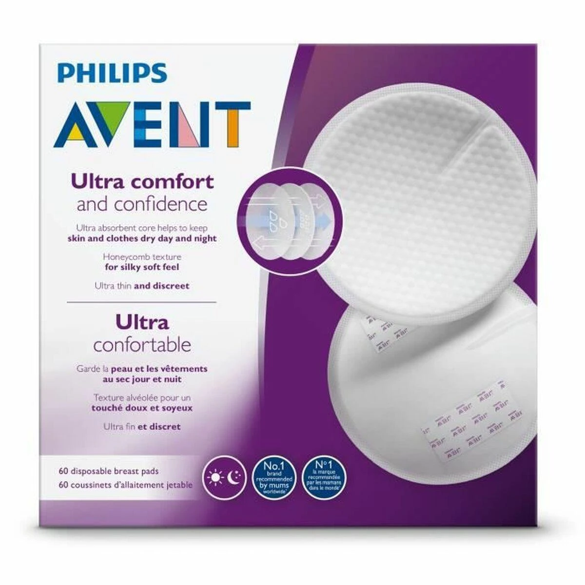 Philips Avent Absorbent Pads liemenėlės įklotai 60 vnt
