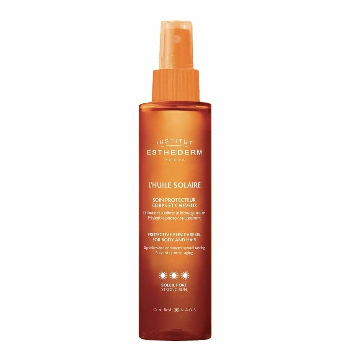 "Institut Esthederm" saulės priežiūros aliejus kūnui ir plaukams "Strong Sun" 150ml