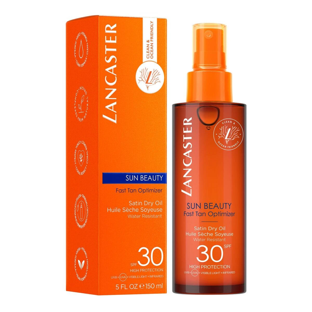 Lancaster Sun Beauty Aceite aliejus deginimuisi saulėje, Spf30 150ml