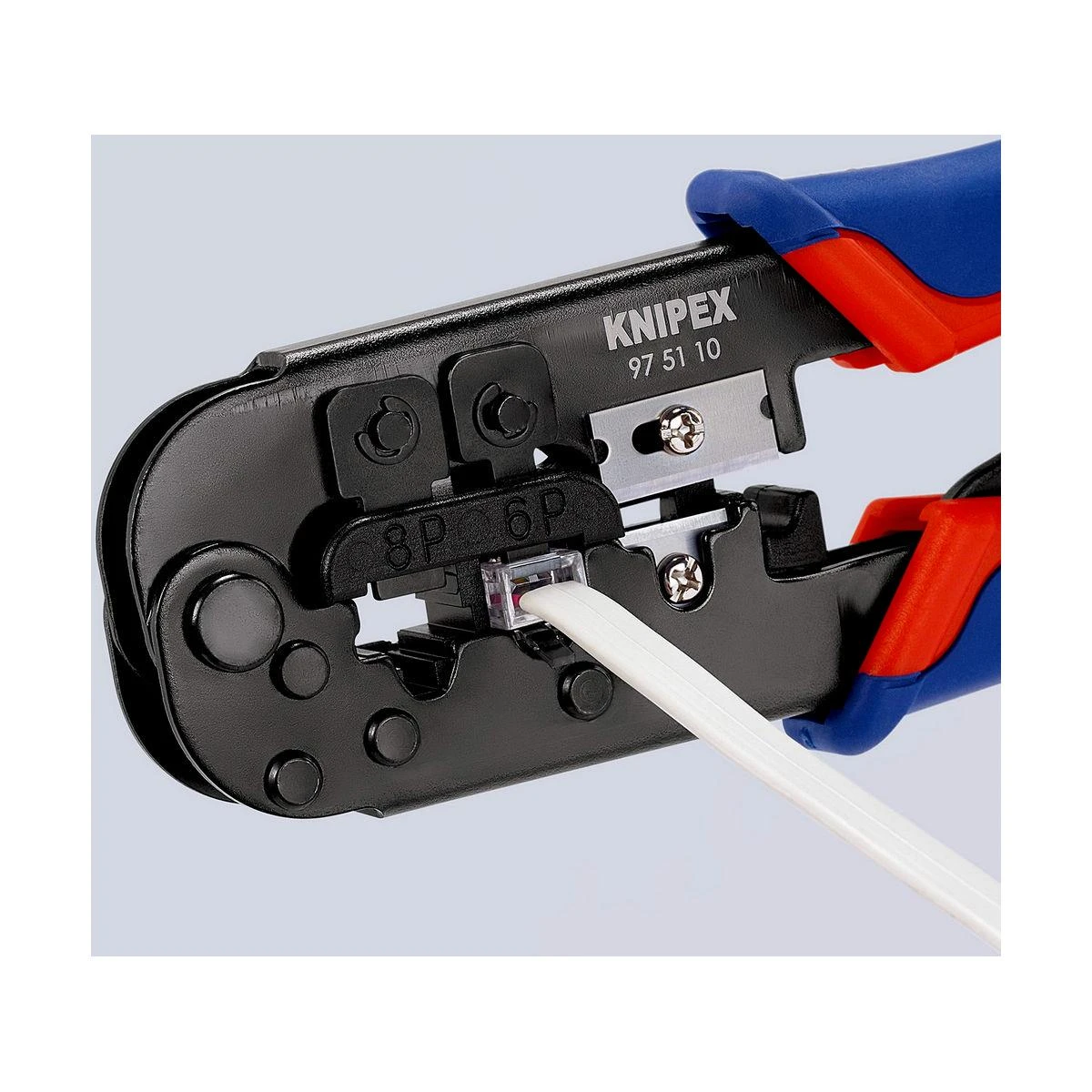 Profesionalios RJ45 jungčių užspaudimo replės 97 51 10 KNIPEX