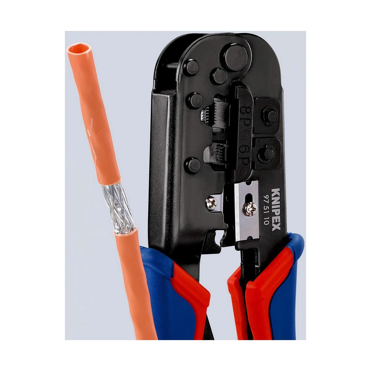 Profesionalios RJ45 jungčių užspaudimo replės 97 51 10 KNIPEX