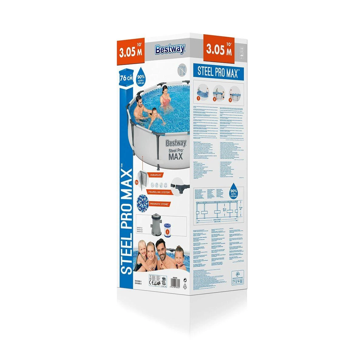 Baseinas su filtro pompa Bestway Steel Pro Max 3
