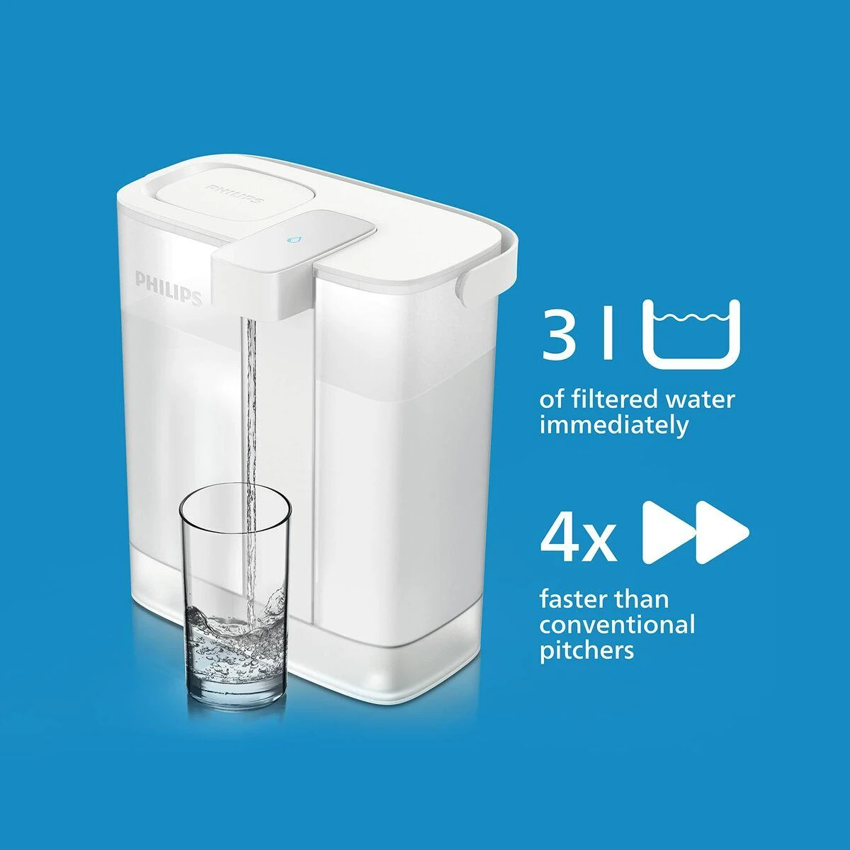 Philips AWP2980WH/58 + 1 „Micro X-Clean“ baltas filtras