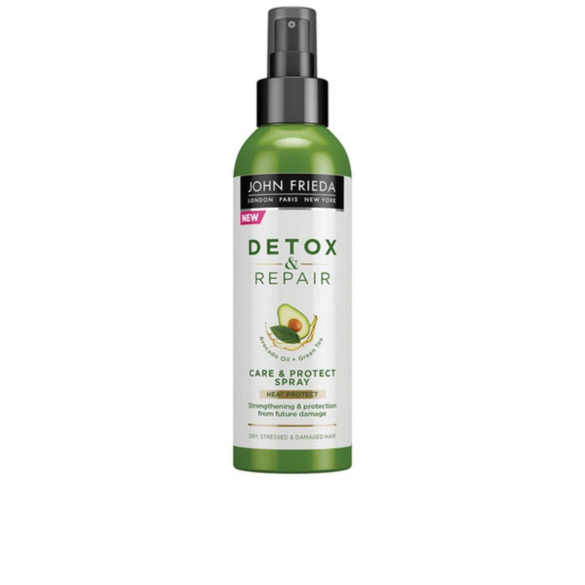 John Frieda Detox & Repair avokadų aliejus Plaukų lakai nuo karščio, 100 ml