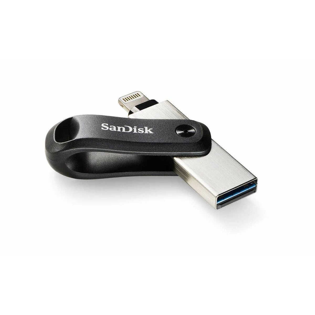 „SanDisk iXpand Flash Drive Go“ 64 GB – USB3.0 + „Lightning“ – skirti „iPhone“ ir „iPad“, EAN: 619659169381