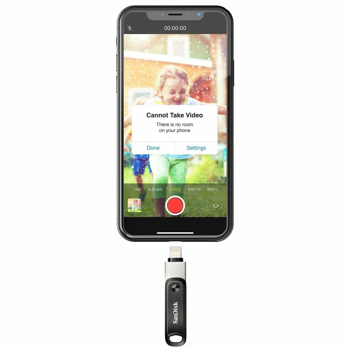 „SanDisk iXpand Flash Drive Go“ 64 GB – USB3.0 + „Lightning“ – skirti „iPhone“ ir „iPad“, EAN: 619659169381