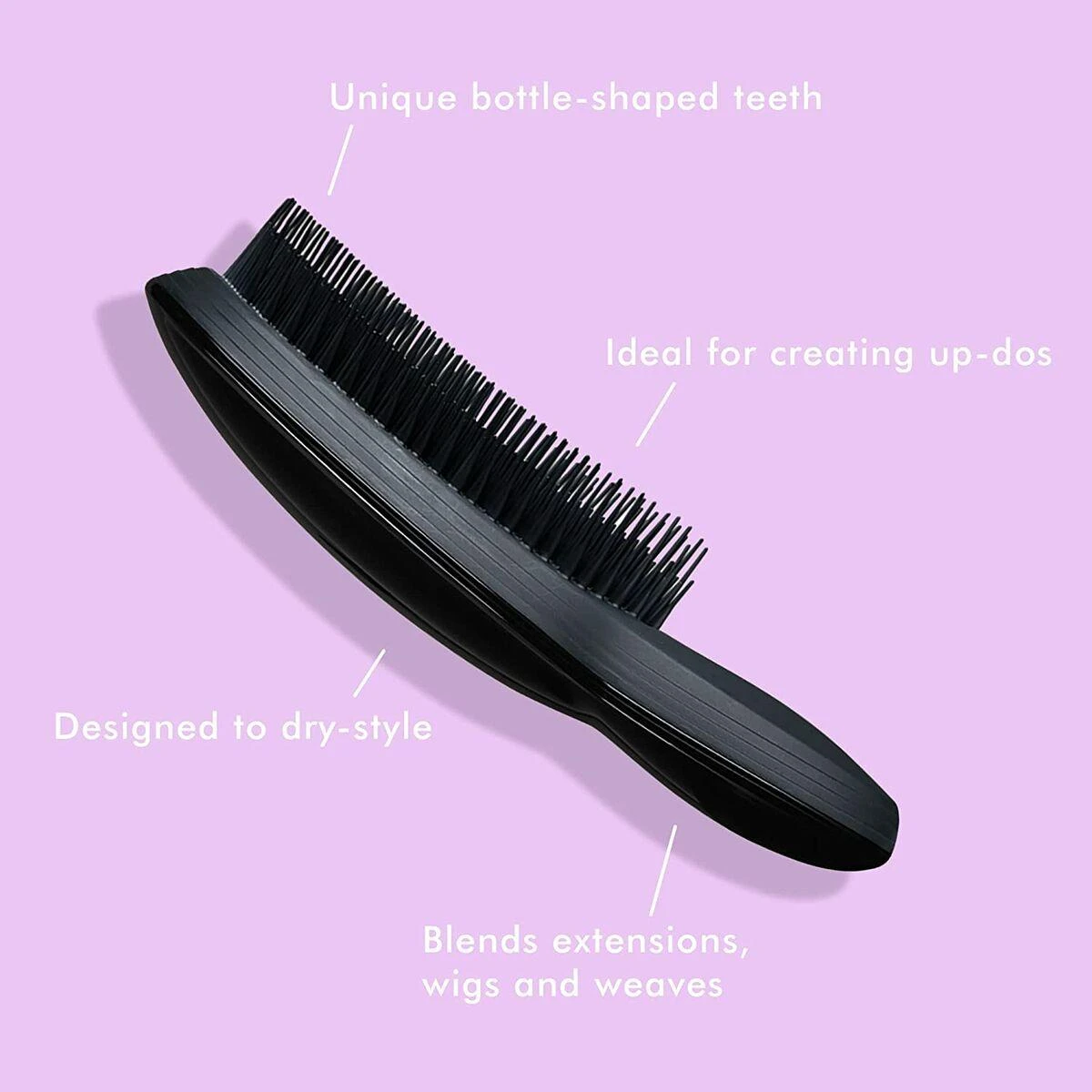Plaukų šepetys Tangle Teezer Wet Detangler The Ultimate Styler Jet Juodas, juodos spalvos