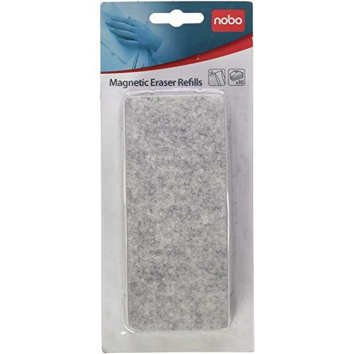 Magnetinės lentos valiklio servetėlės NOBO Magnetic, 10 vnt.